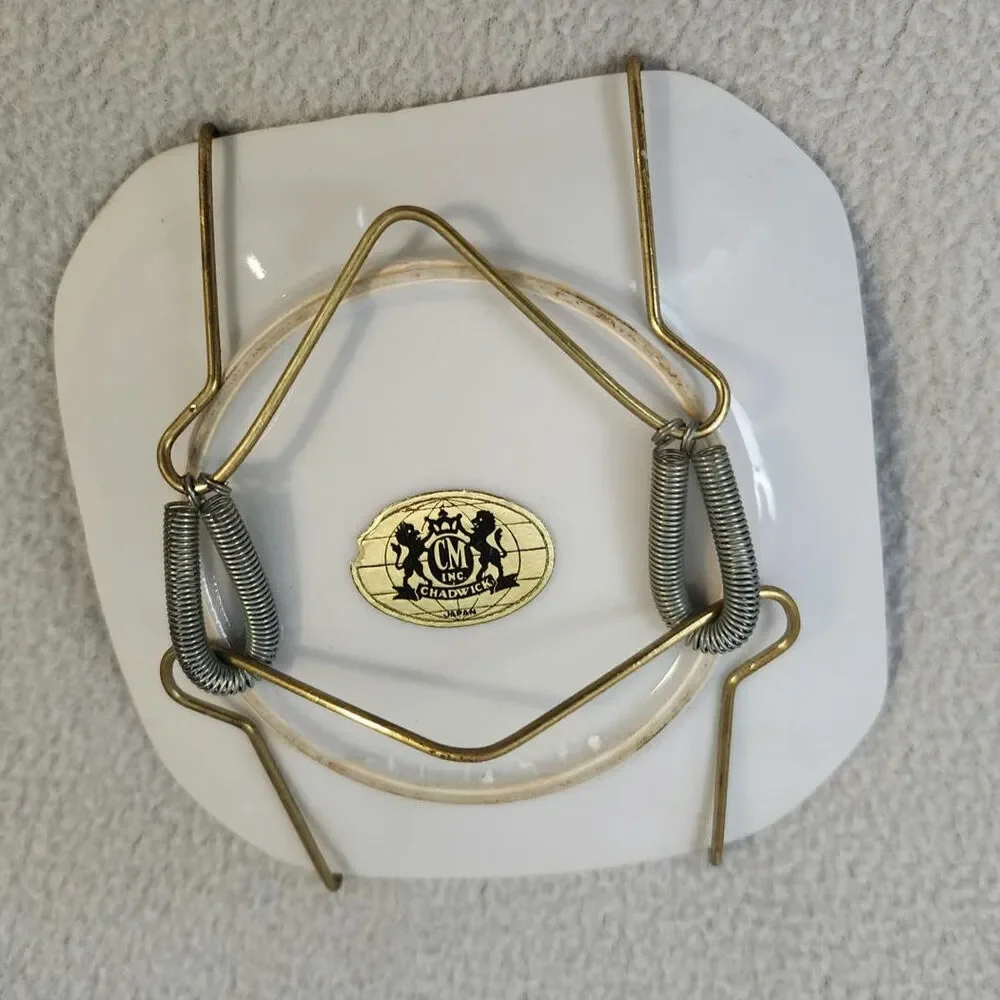 Chadwick Siamese Hanging Cat Plate Wall Decor Japan Vintage Gray